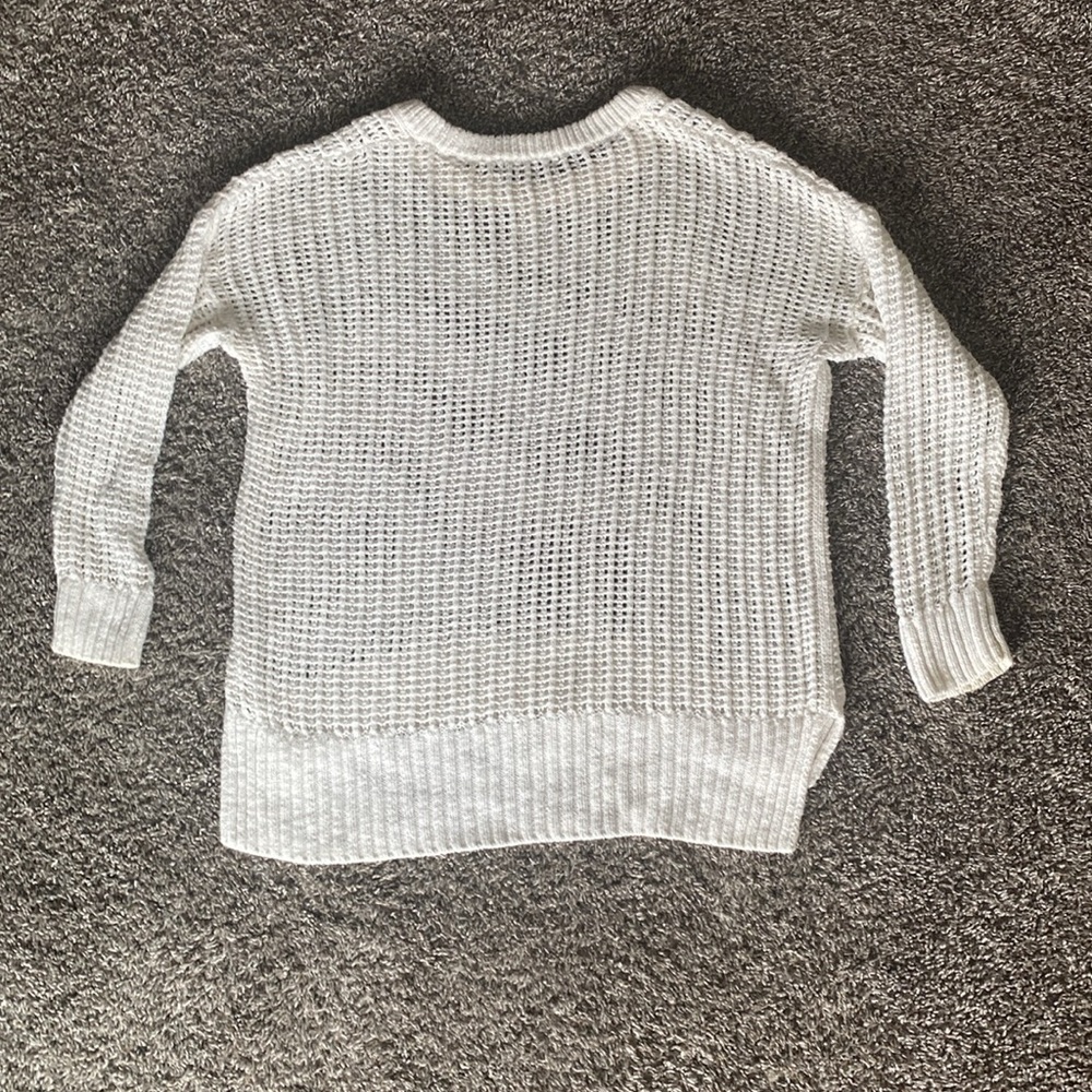 Madewell White Crochet Knit Open Lattice Long Sleeve Sweater, Women’s S - Picture 13 of 16